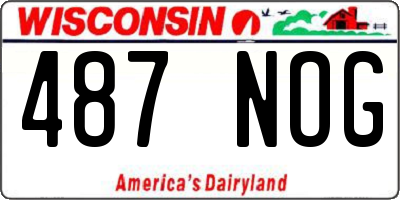 WI license plate 487NOG