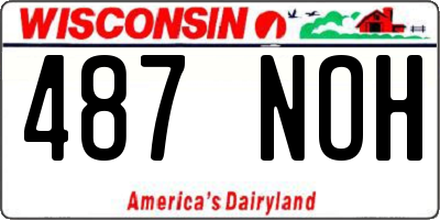 WI license plate 487NOH
