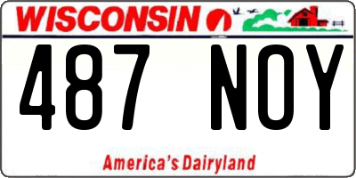 WI license plate 487NOY