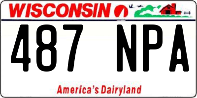 WI license plate 487NPA