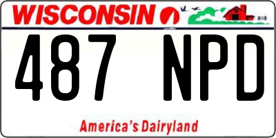 WI license plate 487NPD