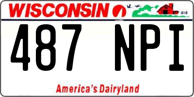 WI license plate 487NPI