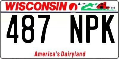 WI license plate 487NPK