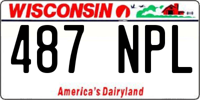 WI license plate 487NPL