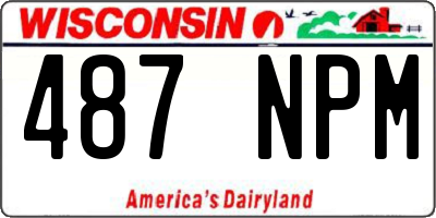 WI license plate 487NPM