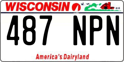 WI license plate 487NPN