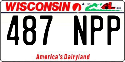 WI license plate 487NPP