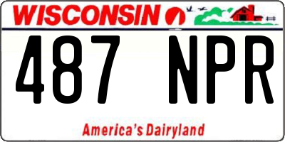 WI license plate 487NPR