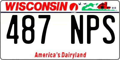 WI license plate 487NPS