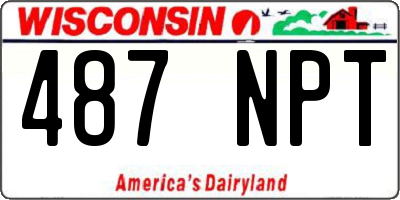 WI license plate 487NPT
