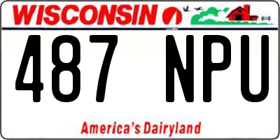 WI license plate 487NPU