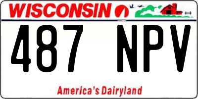 WI license plate 487NPV