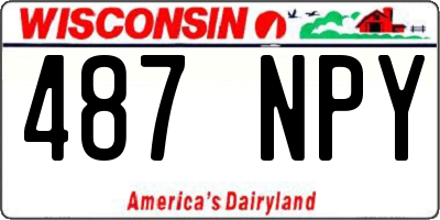 WI license plate 487NPY