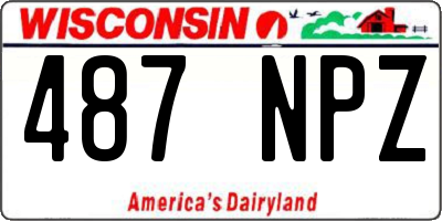 WI license plate 487NPZ