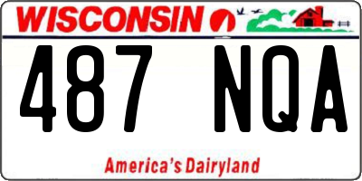 WI license plate 487NQA