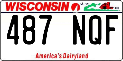 WI license plate 487NQF