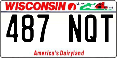 WI license plate 487NQT