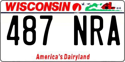 WI license plate 487NRA