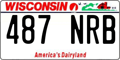 WI license plate 487NRB