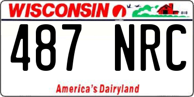 WI license plate 487NRC