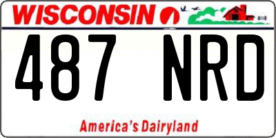 WI license plate 487NRD