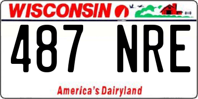 WI license plate 487NRE