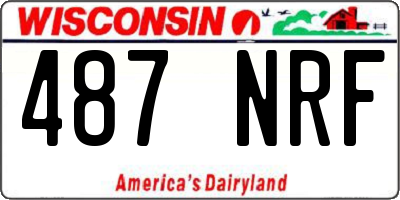 WI license plate 487NRF