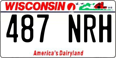 WI license plate 487NRH