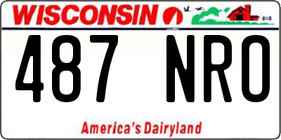 WI license plate 487NRO