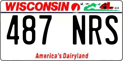 WI license plate 487NRS