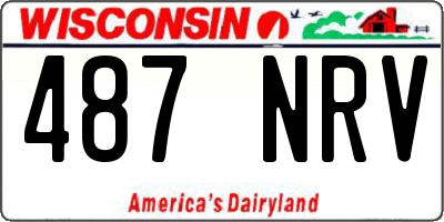 WI license plate 487NRV