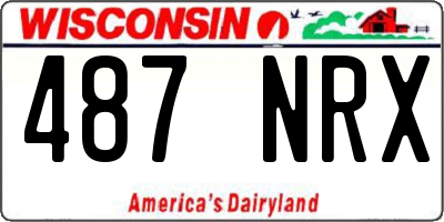 WI license plate 487NRX