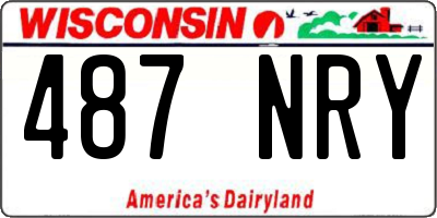 WI license plate 487NRY