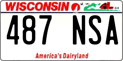 WI license plate 487NSA