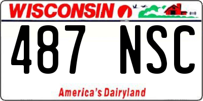 WI license plate 487NSC