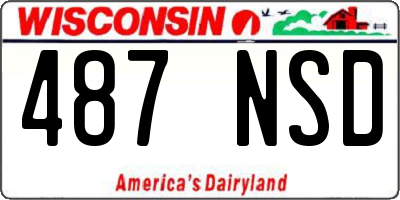WI license plate 487NSD