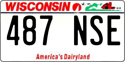 WI license plate 487NSE