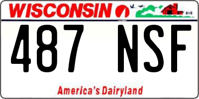 WI license plate 487NSF