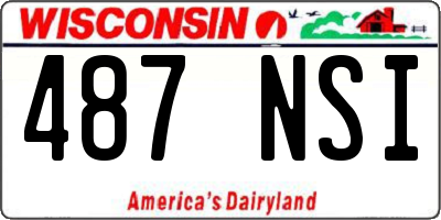 WI license plate 487NSI