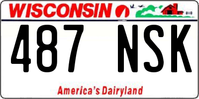 WI license plate 487NSK