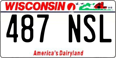 WI license plate 487NSL