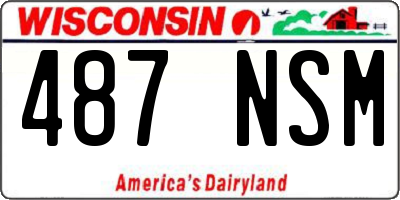 WI license plate 487NSM