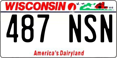 WI license plate 487NSN