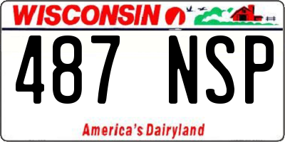 WI license plate 487NSP