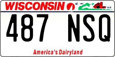 WI license plate 487NSQ
