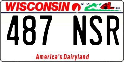 WI license plate 487NSR