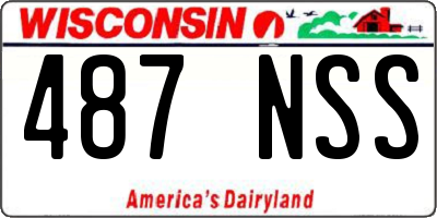 WI license plate 487NSS