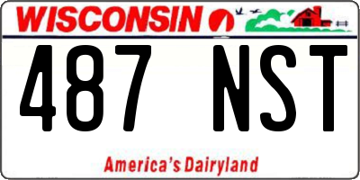 WI license plate 487NST