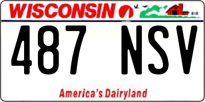 WI license plate 487NSV