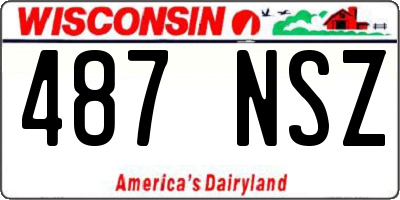WI license plate 487NSZ